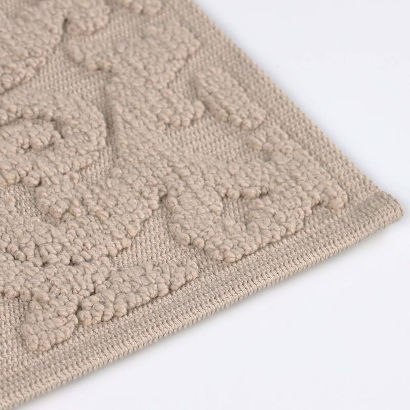 Blue Nile Mills Elegant Floral Scroll Textured Machine Washable Bath Rugs, Set of 2