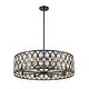preview thumbnail 5 of 3, Dealey 8 Light 30.25 inch Matte Black Chandelier