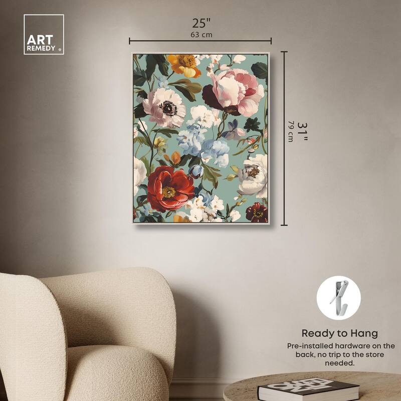 Floral Tapestry II Canvas by Art Remedy