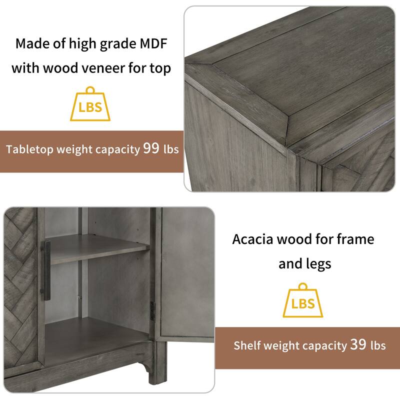 40" Modern Console Table Sofa Table for Living Room with 2 Shelves