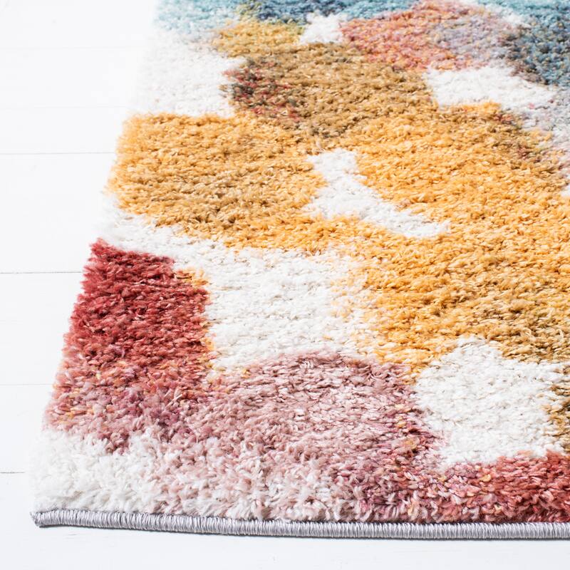 SAFAVIEH Calista Shag Sanie Abstract 1-inch Thick Rug
