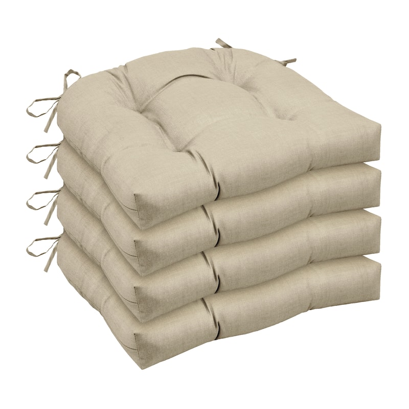 Arden Selections Patio Chair Cushion Set - 4 Count - Taupe Leala Texture