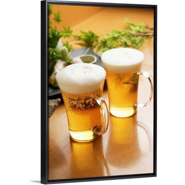 Shop Beer Black Float Frame Canvas Art Overstock 25521972