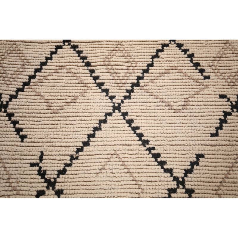 All-Over Trellis Moroccan Oriental Area Rug Handmade Wool Carpet - 8'1"x 11'10"
