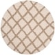 preview thumbnail 30 of 118, SAFAVIEH Dallas Shag Melahat Trellis 1.5-inch Thick Rug 6' Round - Ivory/Beige - Round