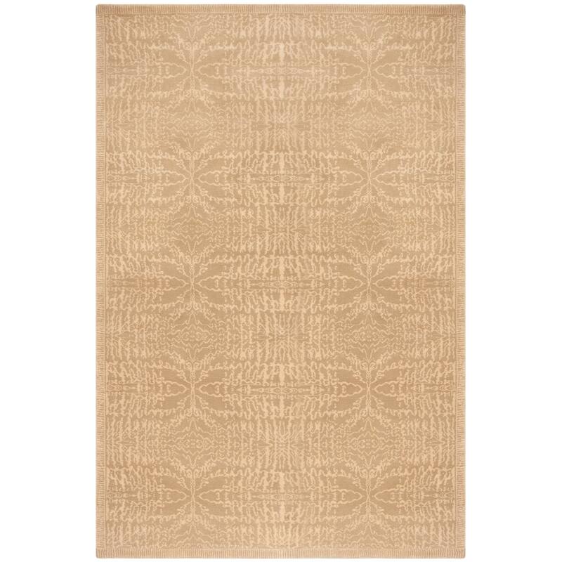 SAFAVIEH Couture Hand-knotted Hani Silk/ Wool Rug - 6' x 9' - Beige