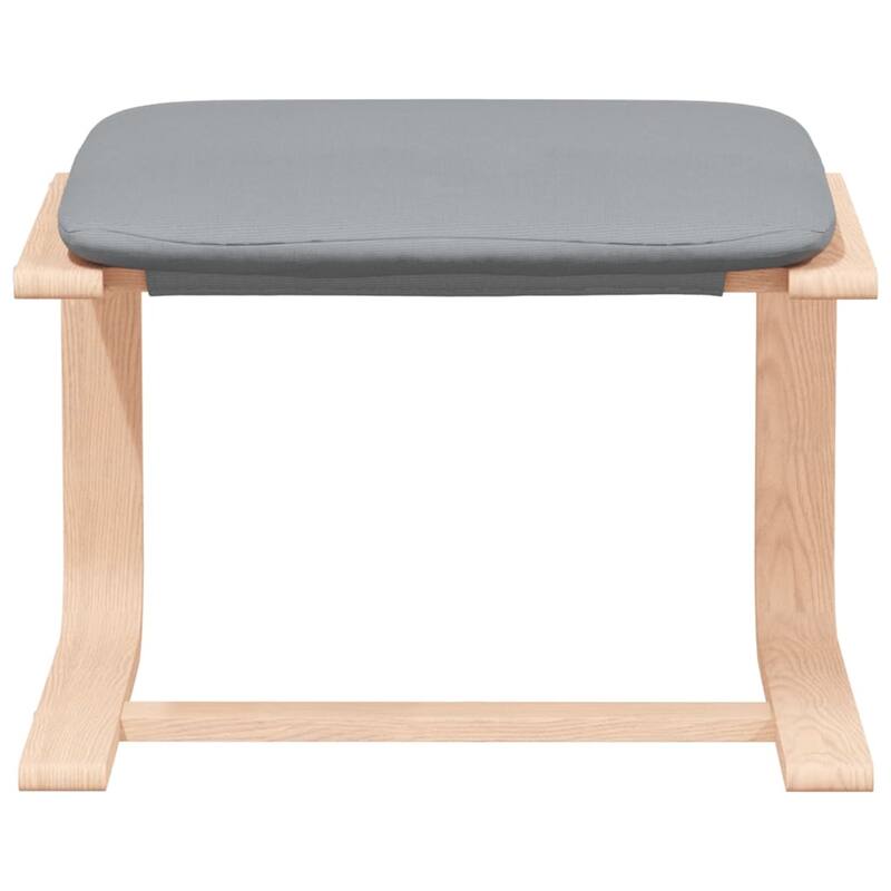 vidaXL Relaxing Chair with Footstool Cream Fabric - 20.1" x 16.1" x 15.7"