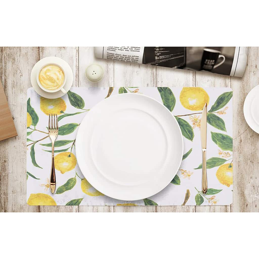 Lemon Cork Placemats - Set of 4