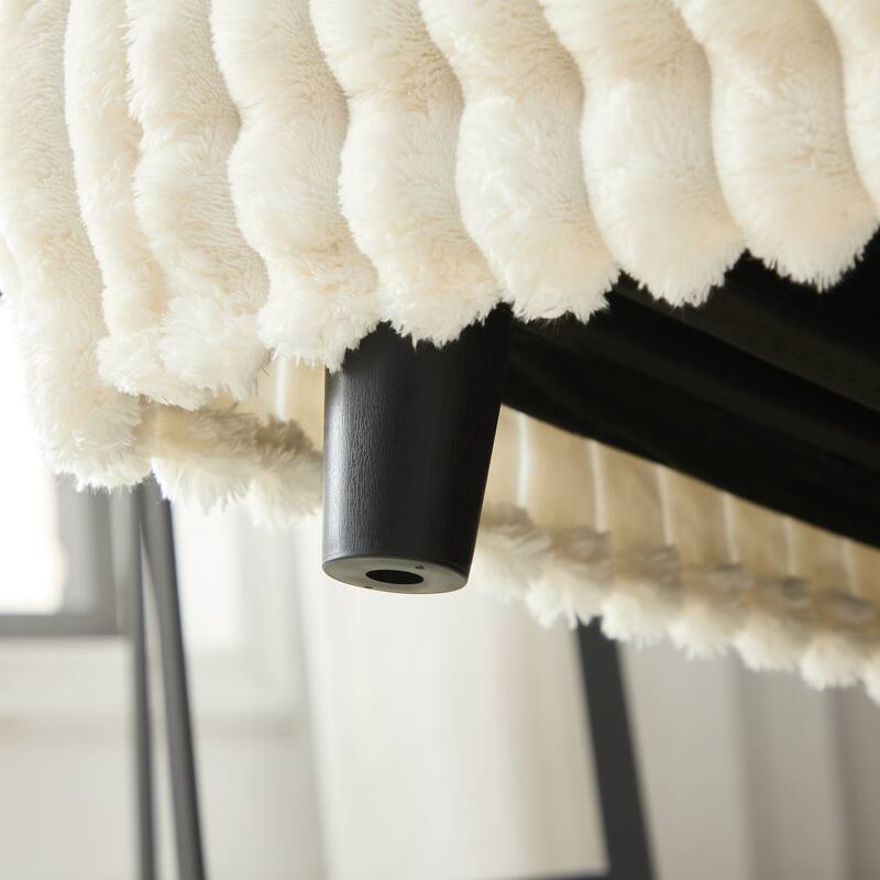 GDFStudio - Plush Corduroy 4-Seater 102.4" Deep Seat Sofa Cloud Couch