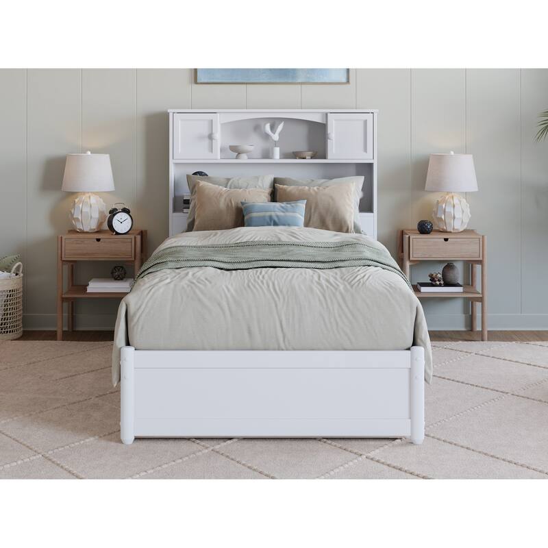 Hadley Platform Bed with Panel Footboard and Twin XL Trundle