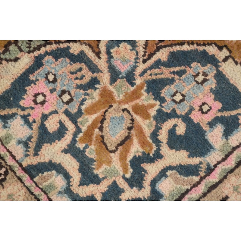 Hand Knotted Oriental 100% Wool Carpet Traditional Floral Brown Kashan Area Rug - 6' 3'' X 4' 2''