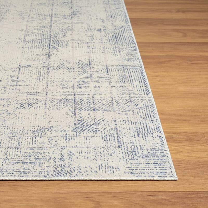 Sevita Modern Abstract, Machine Washable Indoor Area Rug