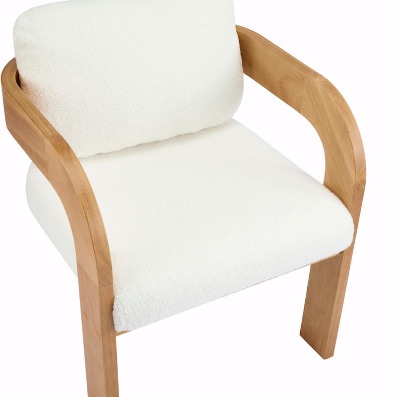 2-Pack Dining Chairs - Fabric with Pillow Back, Solid Wood Frame
