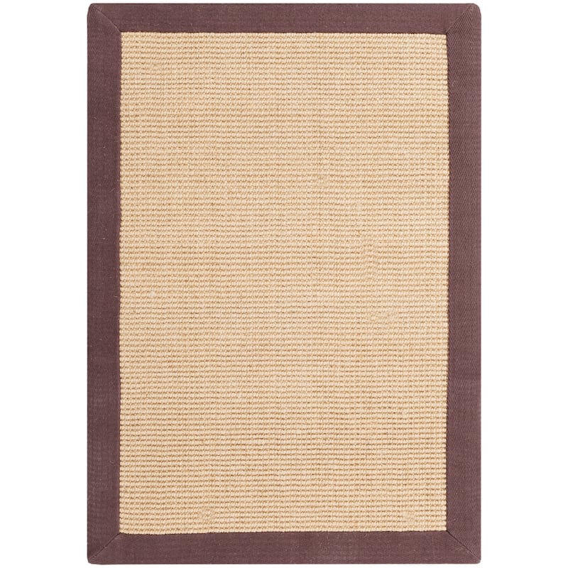 Handwoven Eco Natural Fiber Jute Cotton Bordered Casual Area Rug