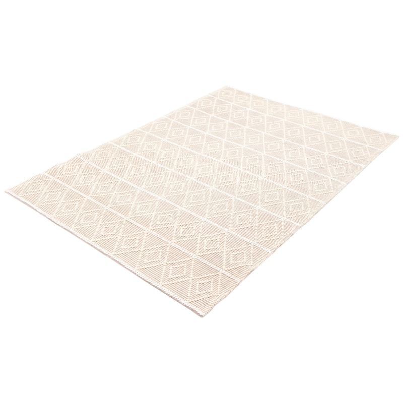 ECARPETGALLERY Braid weave Sienna Cream Wool Rug - 6'1 x 8'11