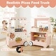 preview thumbnail 6 of 8, Gymax 2 in 1 Pretend Play Food Truck Kids Ice Cream & Pizza Cart w/