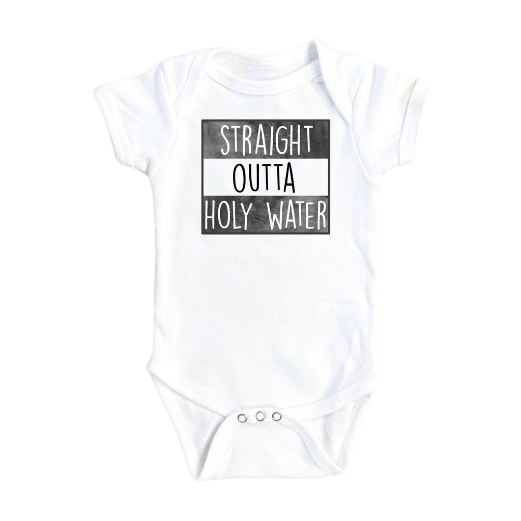 Baptism Holy Water - Baby Boy Girl Clothes Infant Bodysuit Funny Cute Newborn