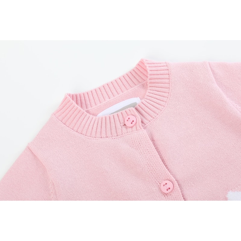 Lil Cactus Pink Knit Easter Bunny Cardigan