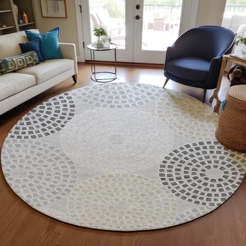 Machine Washable Indoor/ Outdoor Chantille Contemporary Rug