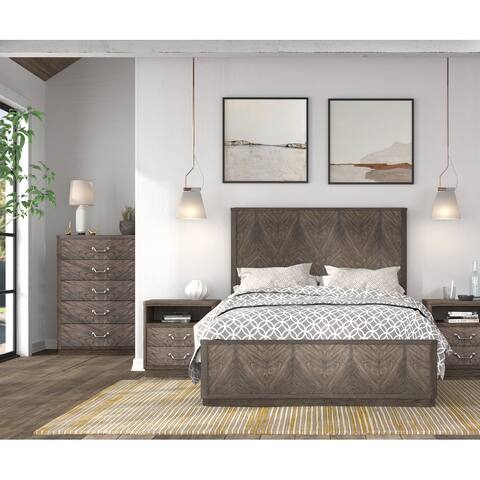 Shorewood Modern Burnished Espresso Wood 4-piece Bedroom Set by Greyson Living
