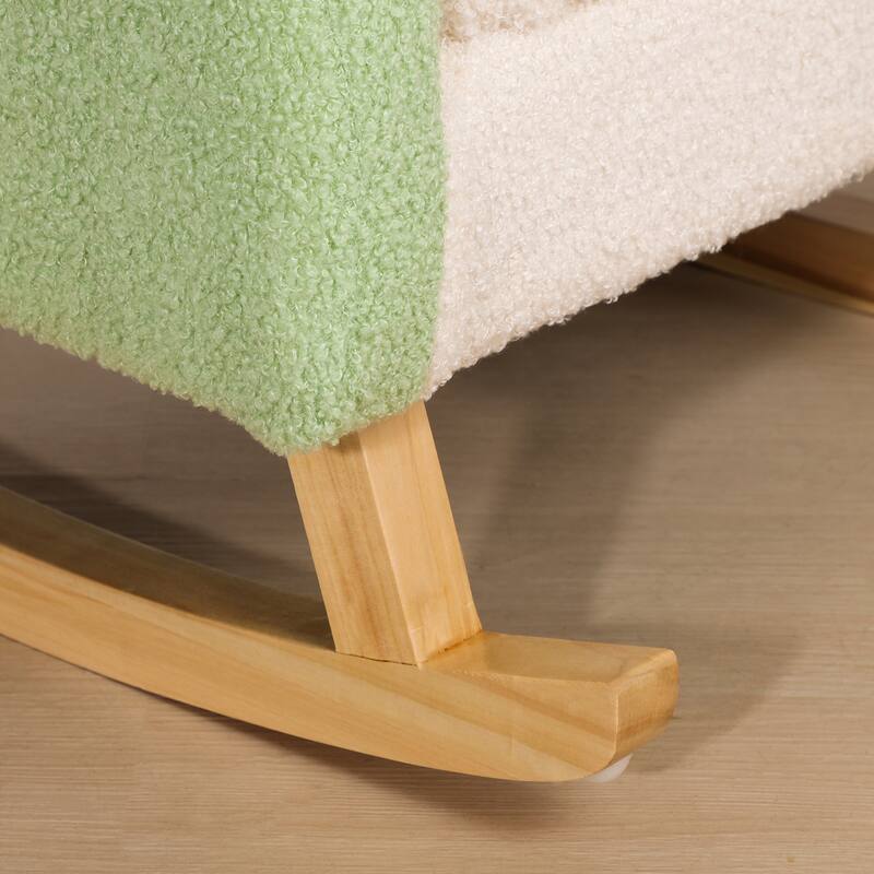 Qaba Rocking Toddler Sofa Chair for Nursery or Playroom, Green