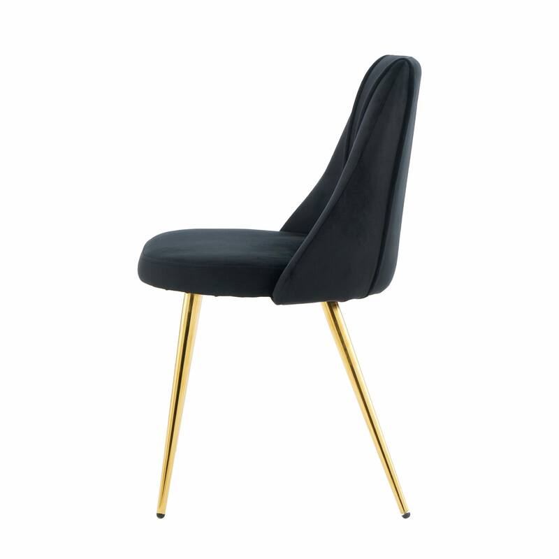 Modern Light Luxury Dining Chairs with Metal Legs-Set of 4