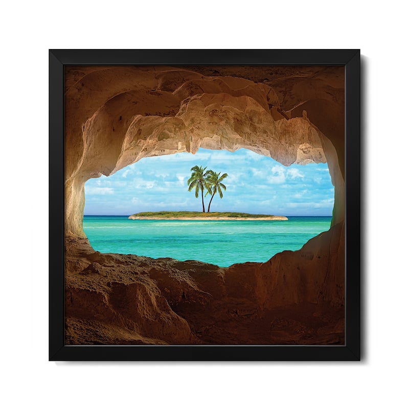 Paradise Premium Framed Poster by Matt Anderson - Black - 16x16x1