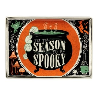 Certified International Scaredy Cat Rectangular 14-inch x 10-inch Platter - 14" x 10" x 1.25"