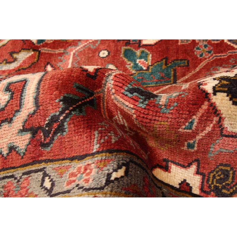 ECARPETGALLERY Hand-knotted Sarabi Dark Red Wool Rug - 7'2 x 10'8