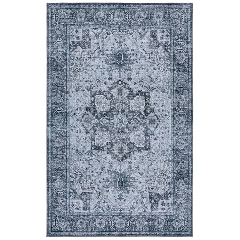 SAFAVIEH Tucson Goldina Machine Washable & Slip Resistant Rug - Grey/Grey - 4' x 6'