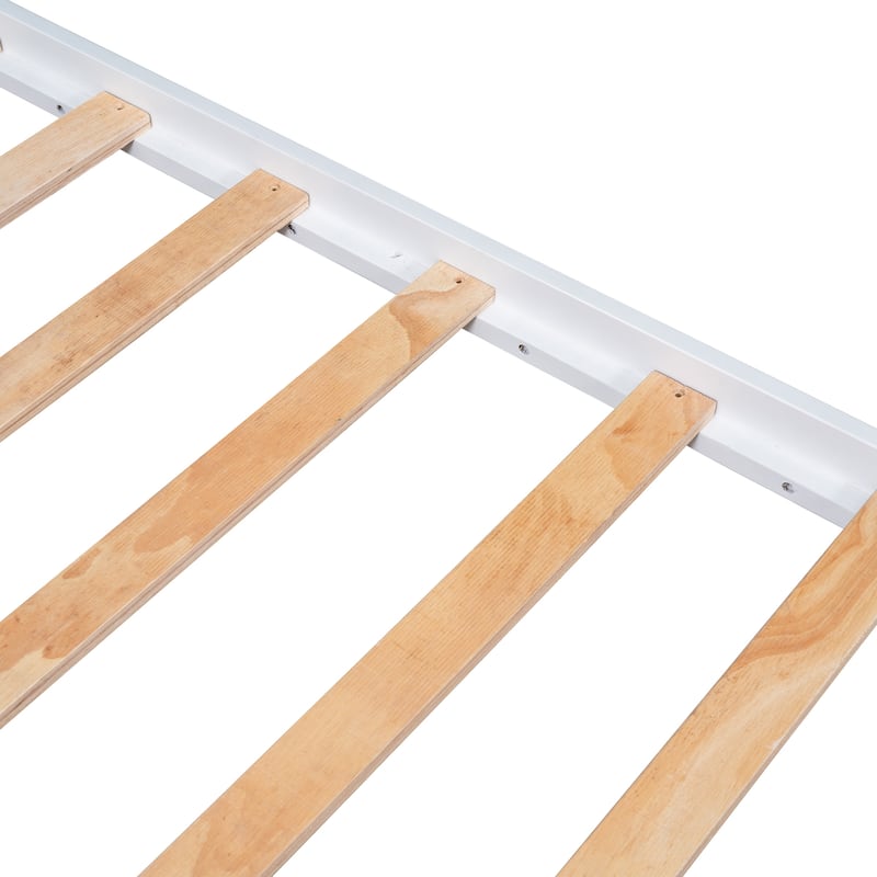 Twin Size Storage Platform Bed with 3 Drawers, Wood Slat Support, No Headboard