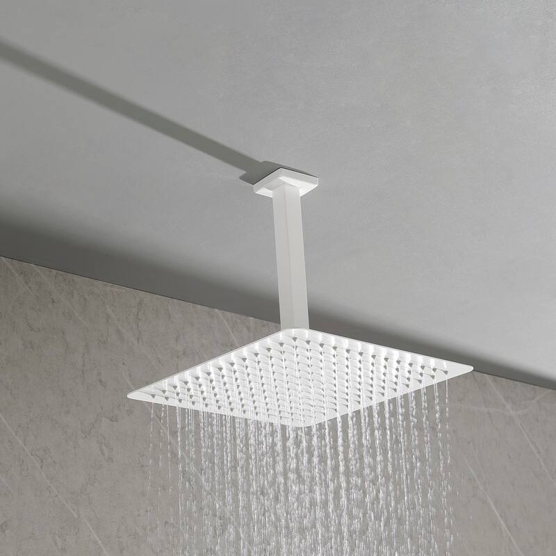 Shower Faucets Sets Complete Shower System 12 Inches Rain Shower Head with Handheld Shower Valve