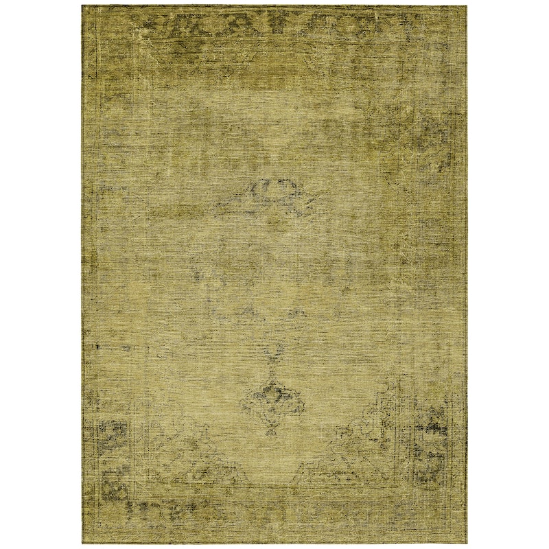 Machine Washable Indoor/ Outdoor Chantille Vintage Traditional Rug
