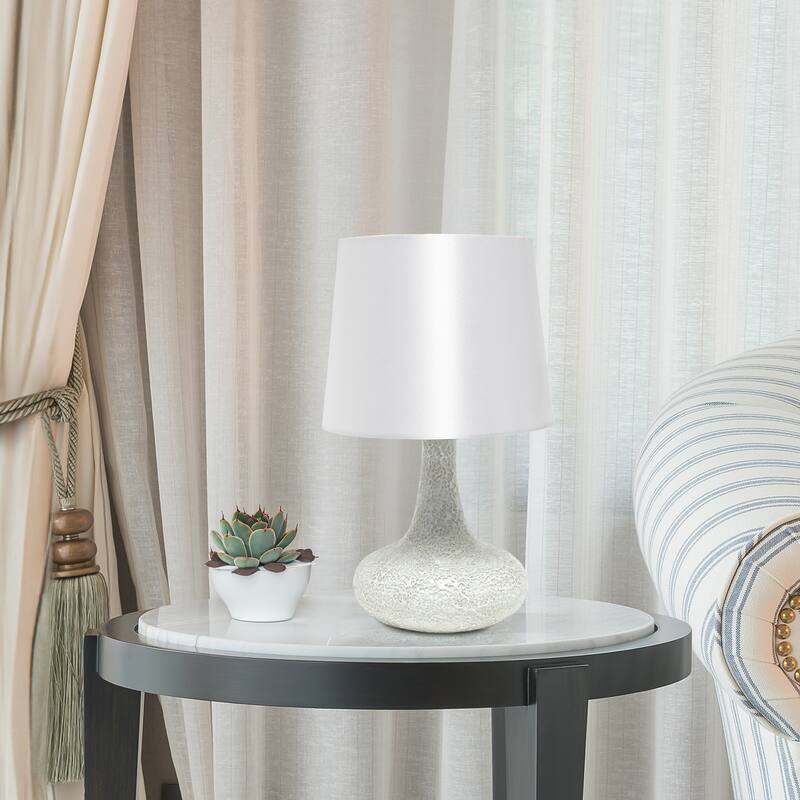 Creekwood Home 14.17" Patchwork Crystal Glass Table Lamp - 14.17