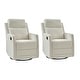 preview thumbnail 42 of 48, Diana Modern Polyester 360-degree Swivel Rocker Recliner Set of 2 by HULALA HOME
