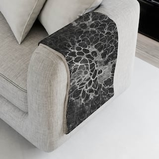 Premium Machine Washable Modern Floral Sherpa Throw Blanket