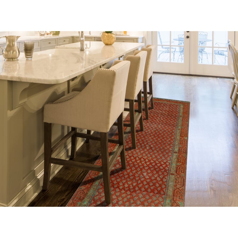 Noori Rug Vintage Distressed Danrelle Red/Orange Runner - 2'11" x 9'0"