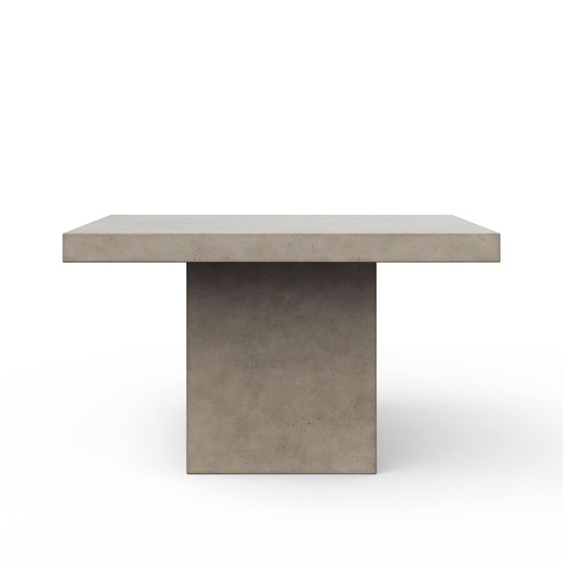Urbia Una 59" Square Concrete Dining, Bar, and Counter Table - Dark Grey - Counter Height