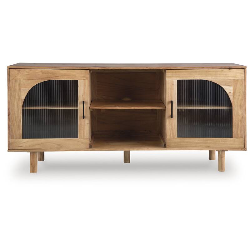 Signature Design by Ashley Adway Brown Accent Cabinet - 64.13" W x 16.13" D x 29.88" H