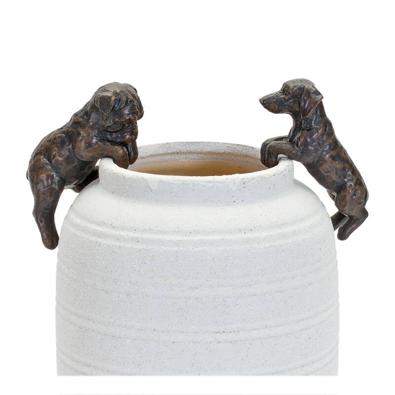 Set of 6 Brown Terrier and Wiener Dog Pot Hangers 3.5"