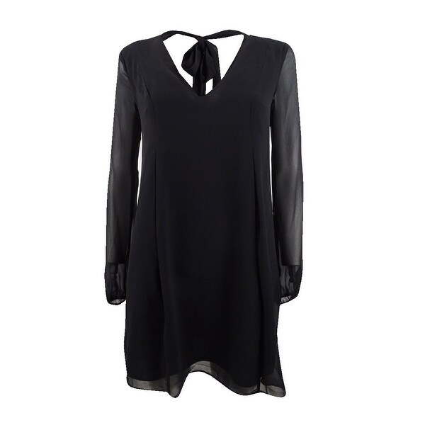 bcbgeneration black chiffon cocktail dress