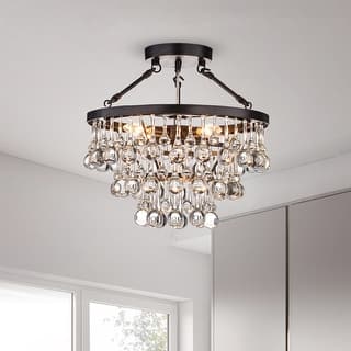 Ariane 5-light Black Semi Flush Mount