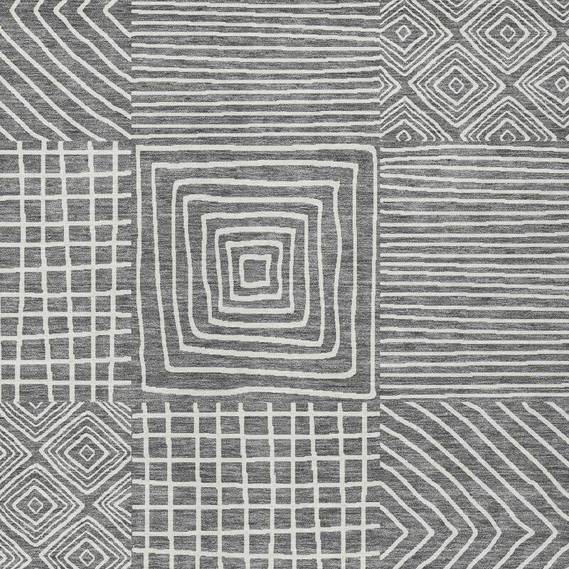 HomeRoots Geometric Transitional Rectangle Outdoor Rug