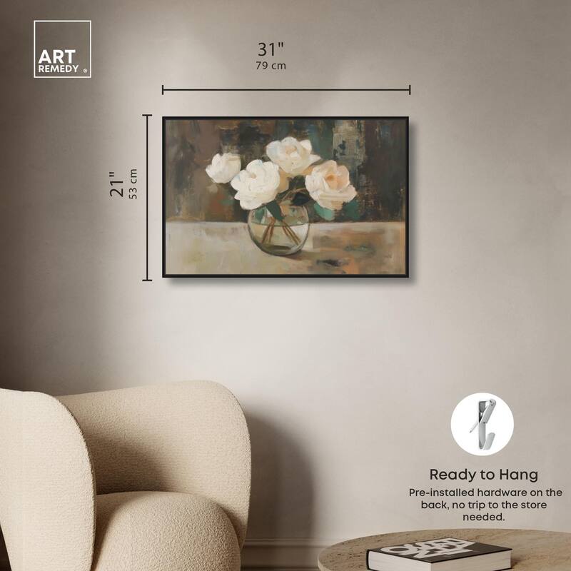 Creamy Cascade Cluster I Canvas by Art Remedy
