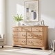 preview thumbnail 14 of 23, Vintage 7 Drawers Wood Dresser Chests, Rustic Dressers Chset Organizer Natural Oak