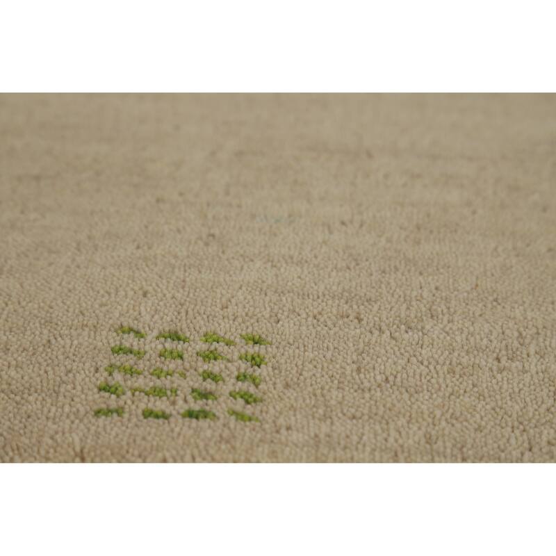 Hand Knotted Oriental 100% Wool Carpet Tribal Tribal Beige & Ivories Gabbeh Area Rug - 7' 9'' X 5' 7''