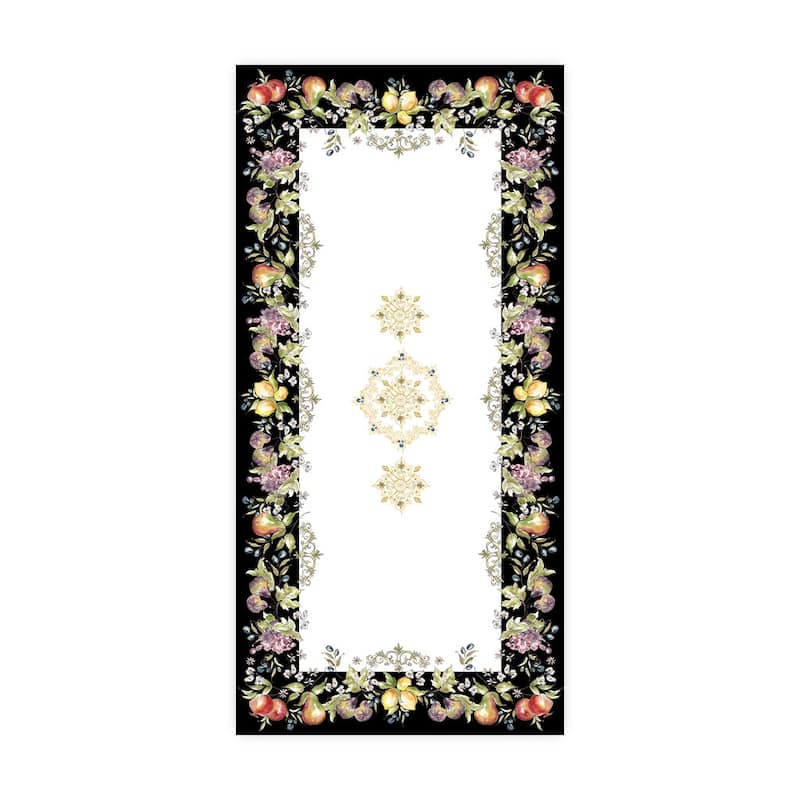 Laural Home Tuscan Fruit Sketch Tablecloth - 70x144