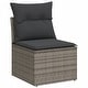 preview thumbnail 45 of 152, vidaXL Patio Sofa with Cushions Outdoor Seating Sectional Sofa Poly Rattan