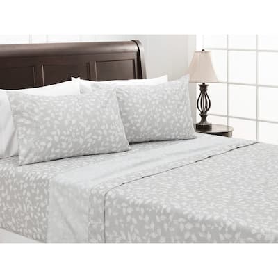 Chanasya Small Leaves Pattern Ultra Soft Luxury Microfiber Sheet Set