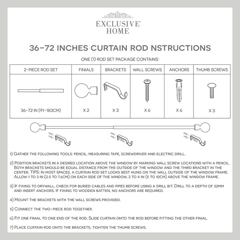 Porch & Den Freret 1-inch Curtain Rod and Finial Set